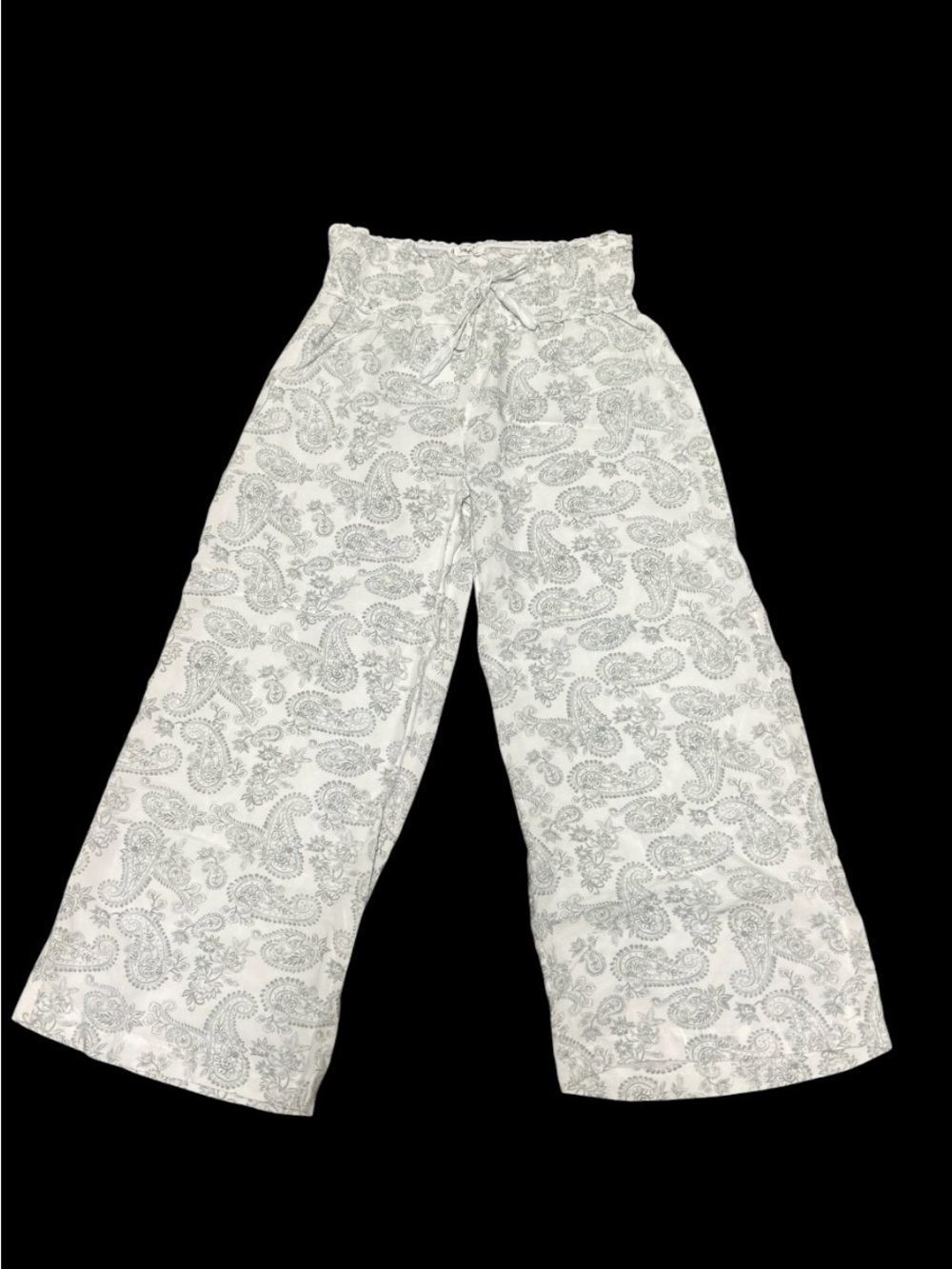 Salty Lemon Cotton Paisley Wide Leg Pants